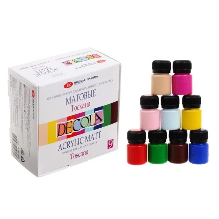 Komplet matnih akrilnih boja Decola 9x20 ml