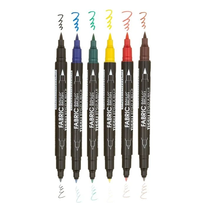 Marker za tekstil Marvy 122-S okrugli i kist vrh