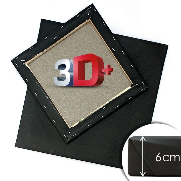 3D+ crno slikarsko platno na okviru PROFI