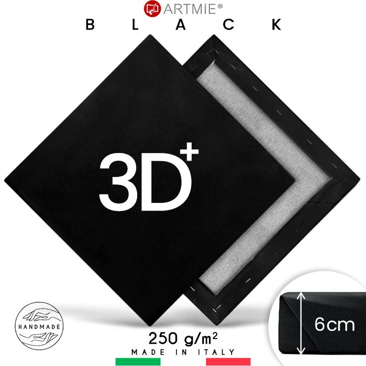 3D+ crno slikarsko platno na okviru PROFI
