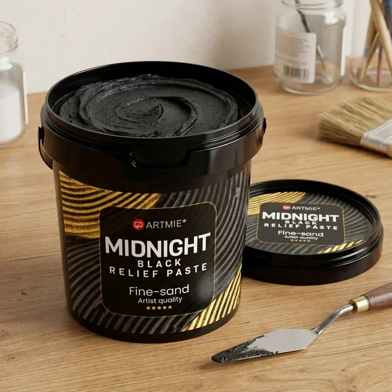 3D crna reljefna pasta ARTMIE Midnight