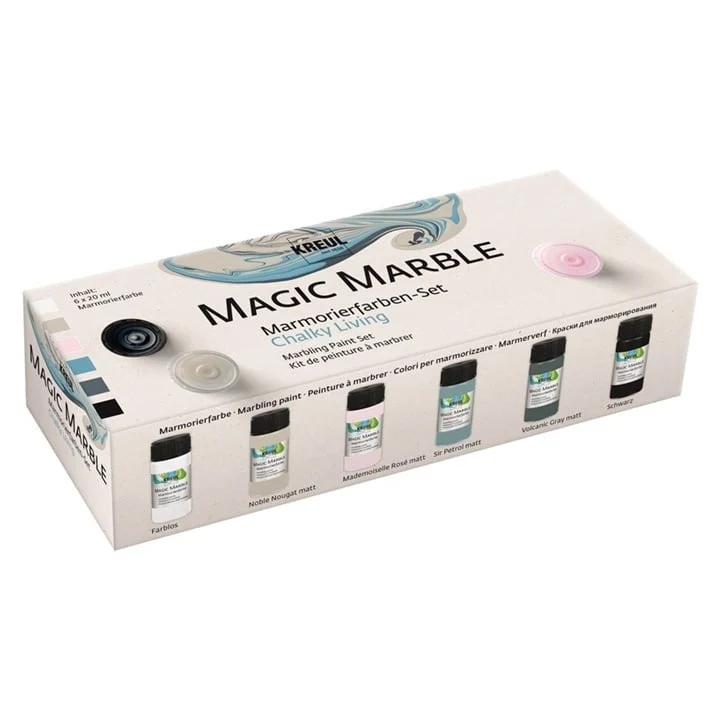 Set boja za mramoriranje Kreul Magic Marble Chalky 6x20 ml
