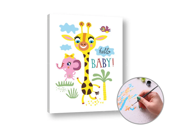 Slikanje po brojevima HELLO BABY | niska zahtjevnost