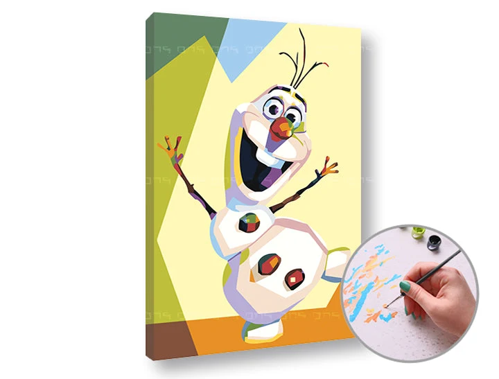 Slikanje po brojevima FROZEN OLAF | niska zahtjevnost