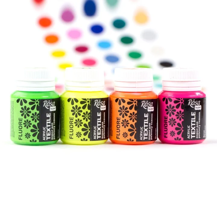 Akrilna boja za tekstil ROSA TALENT fluorescentna 20 ml