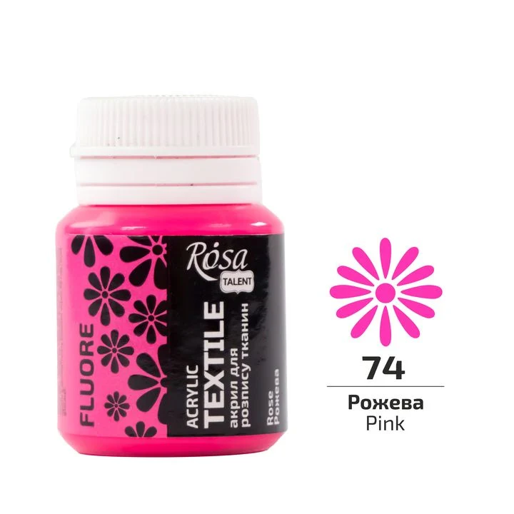 Akrilna boja za tekstil ROSA TALENT fluorescentna 20 ml