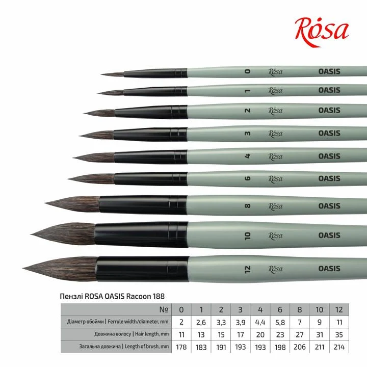ROSA OASIS 188 Естествена кръгла четка