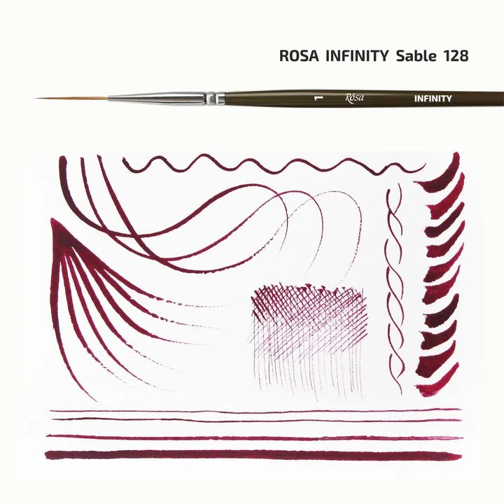ROSA INFINITY 128 четка за лайнери от собол