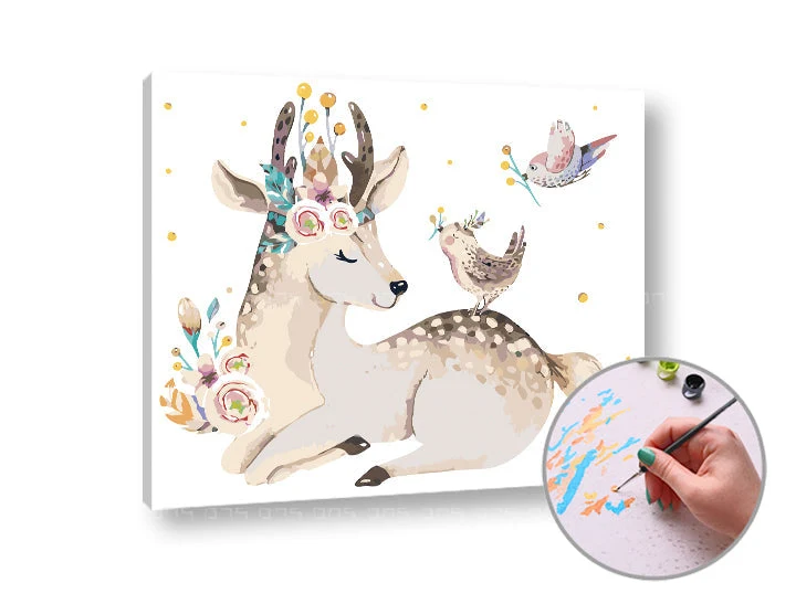 Рисуване по номера SRNČEK BAMBI