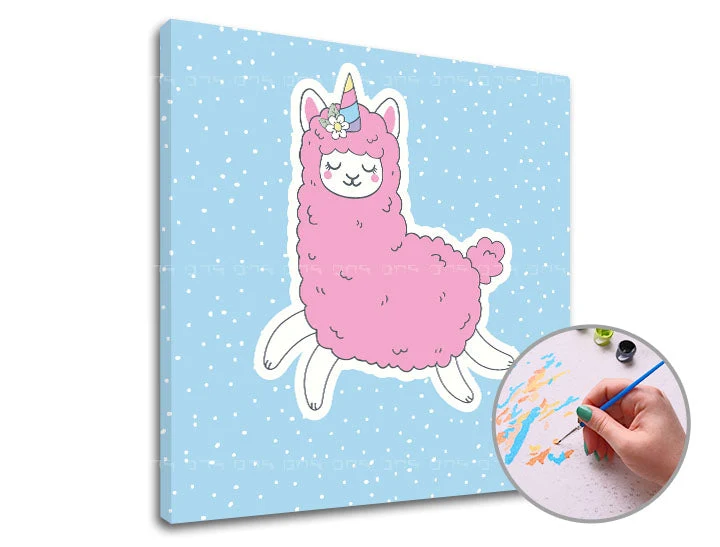 Рисуване по номера PINK LAMA SINGLE CUT