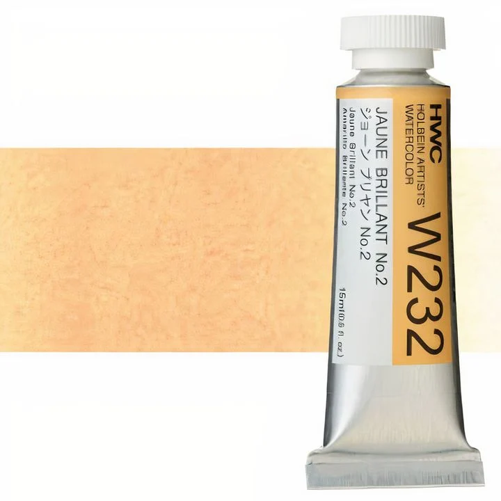Професионални акварелни бои Holbein Artists 15 ml | жълти нюанси