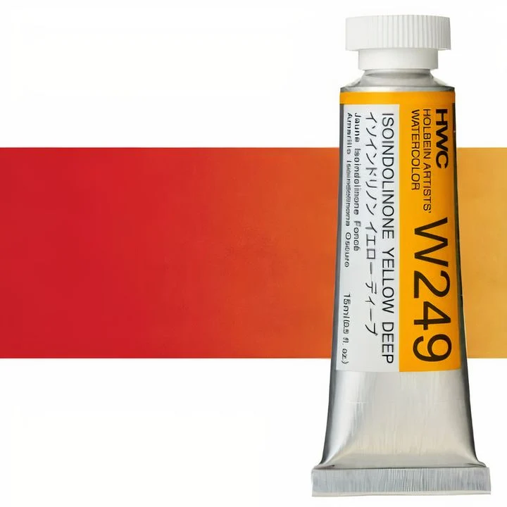 Професионални акварелни бои Holbein Artists 15 ml | жълти нюанси