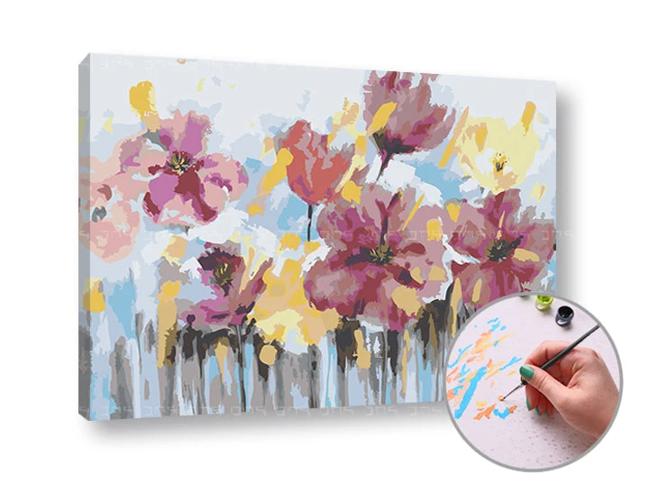 Рисуване по номера ABSTRACT FLOWERS
