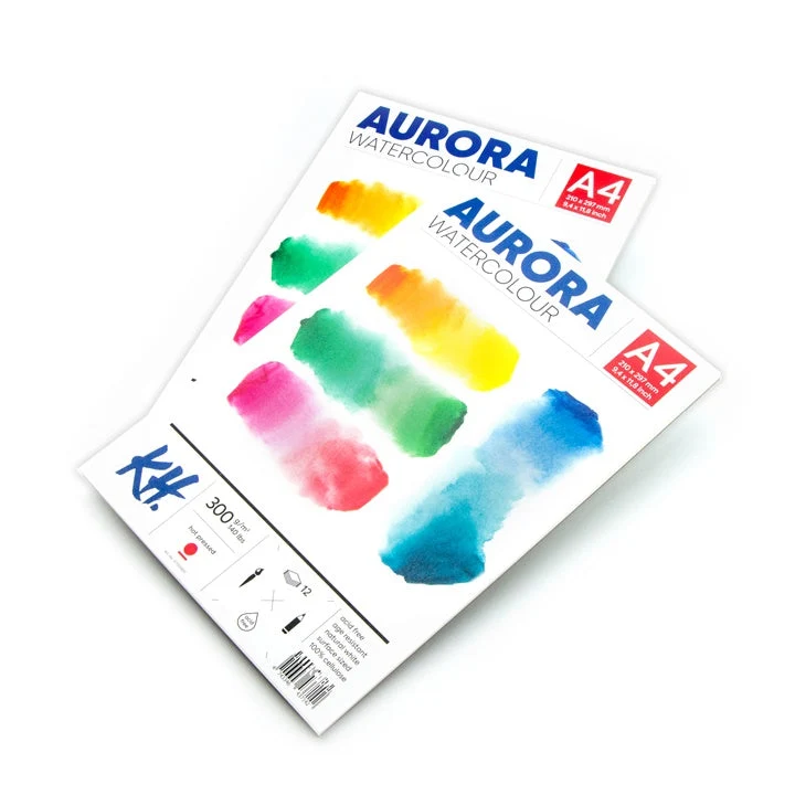 Акварелен блок AURORA hot press - 12 листа