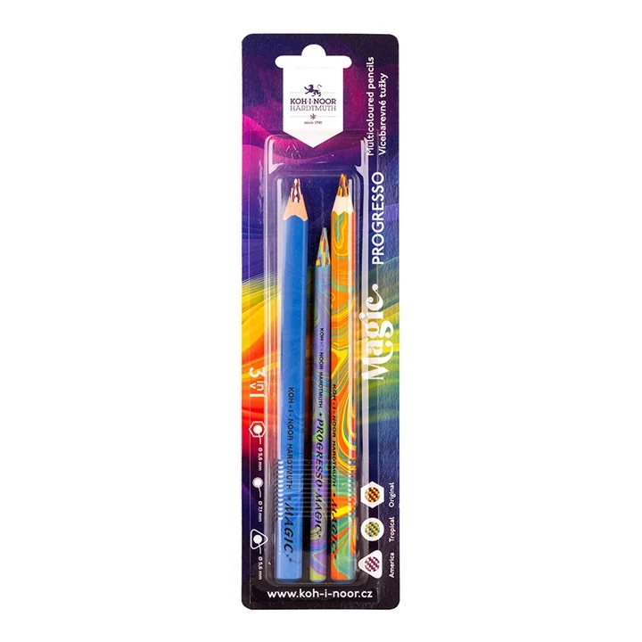 Цветни моливи KOH-I-NOOR MAGIC - комплект от 3 броя