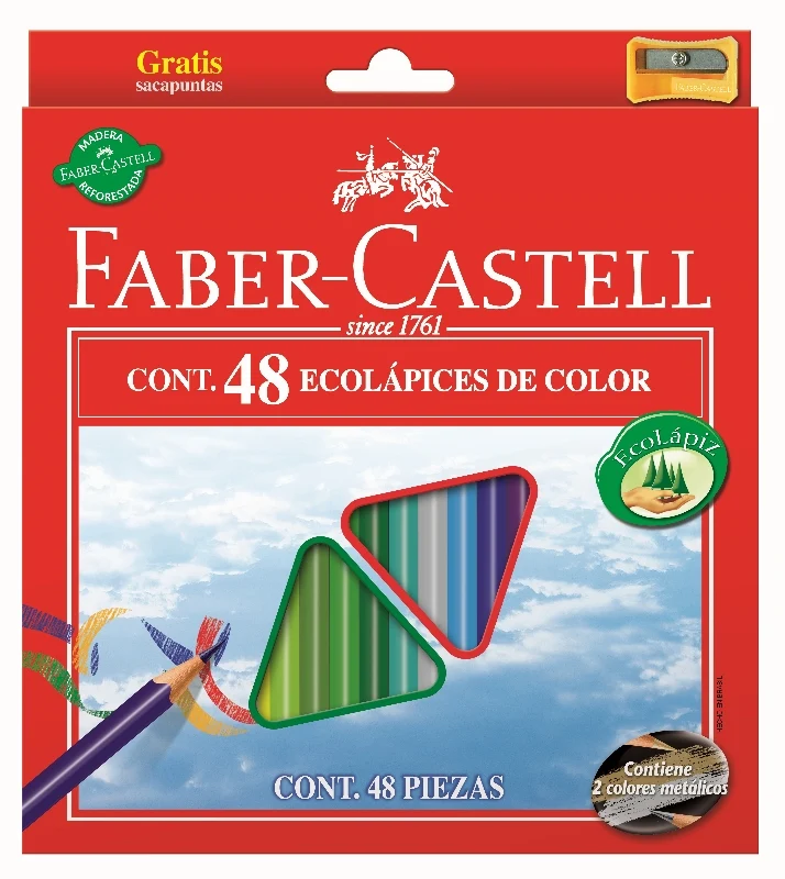 Цветни моливи ECO Triangular standard комплект - 48 цвята