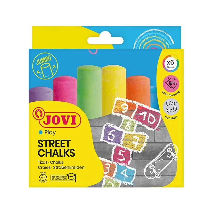 Цветни Jumbo тебешири JOVI 6 бр.