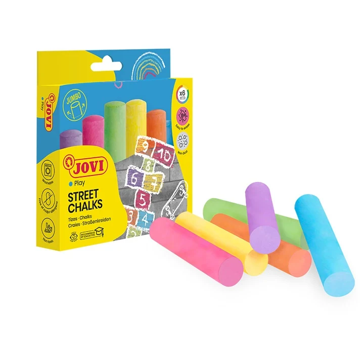 Цветни Jumbo тебешири JOVI 6 бр.