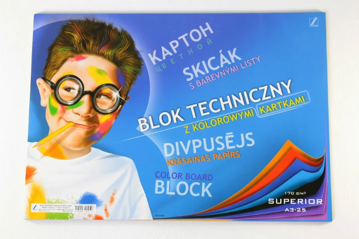 Цветен скицник SUPERIOR A3 - 25 листа