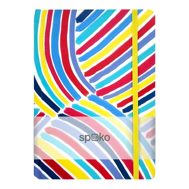 Spoko A5 тетрадка с подвързия - синя четка