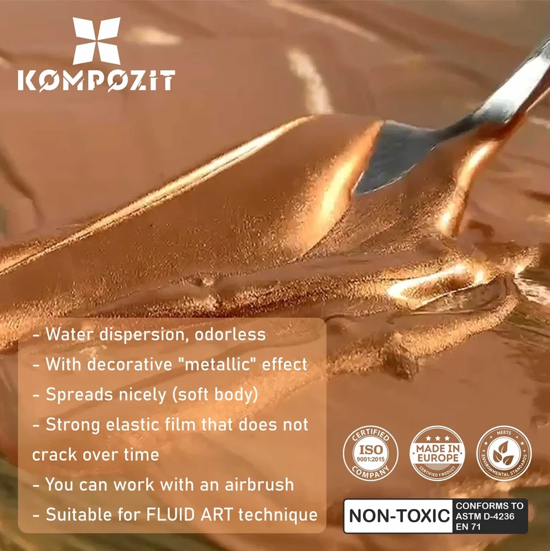 Комплект акрилни бои с металик ACRYL PRO Kompozit 12x20 ml