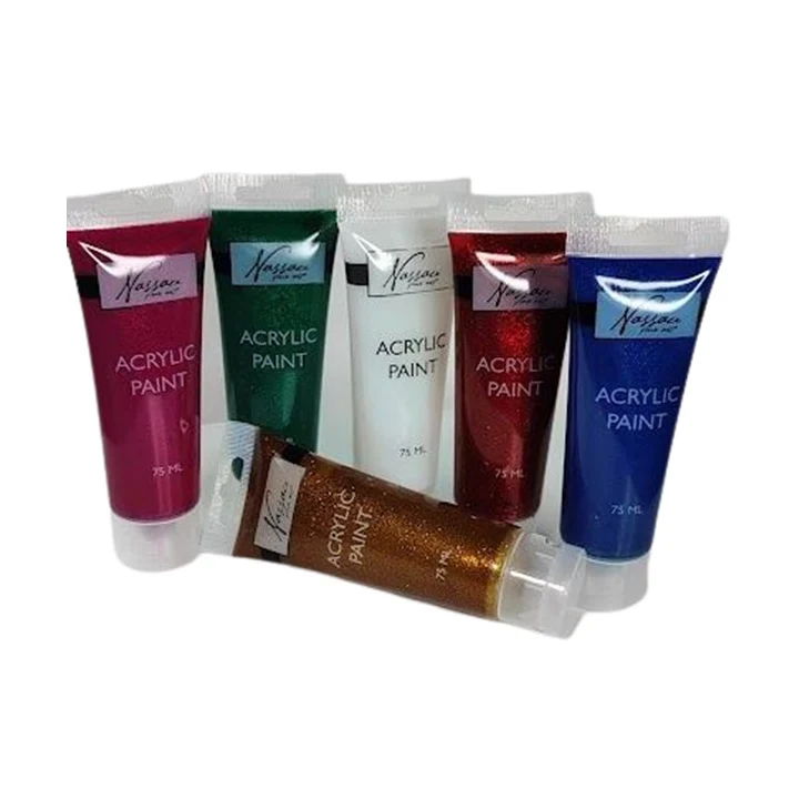 Комплект акрилни бои Nassau 6x75ml GLITTER
