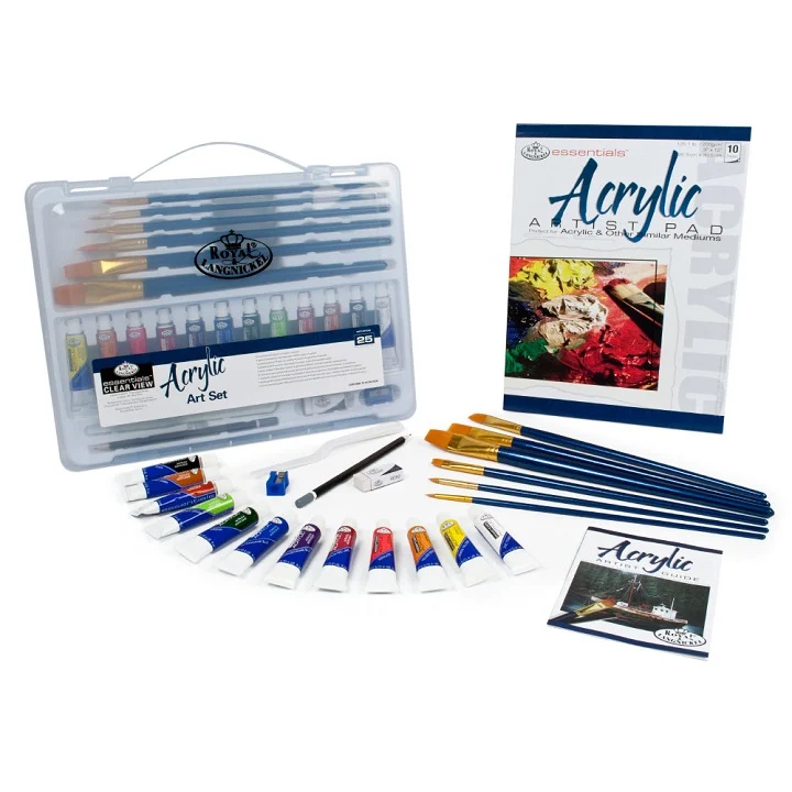 Комплект акрилни бои Essentials в куфар - 25 части