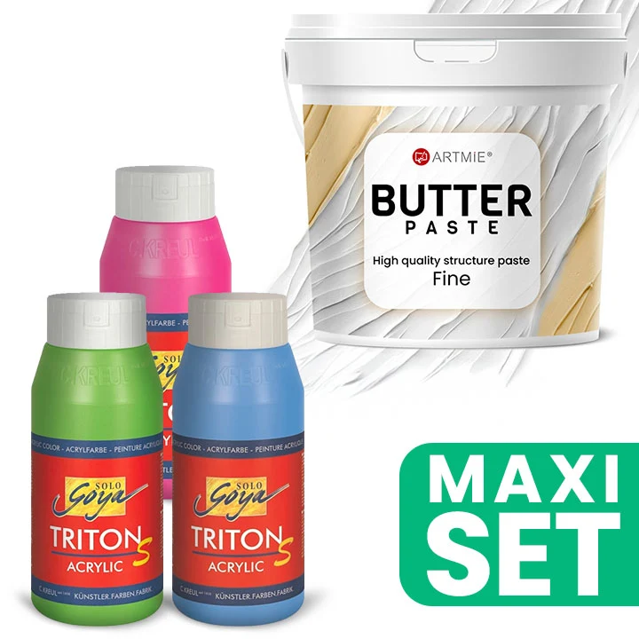 Комплект акрилни бои ARTMIE Butter 3D Paste и TRITON S