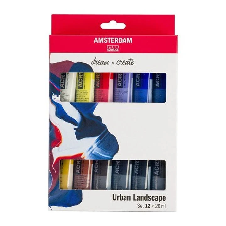 Комплект акрилни бои AMSTERDAM Urban Landscape - 12 x 20 ml