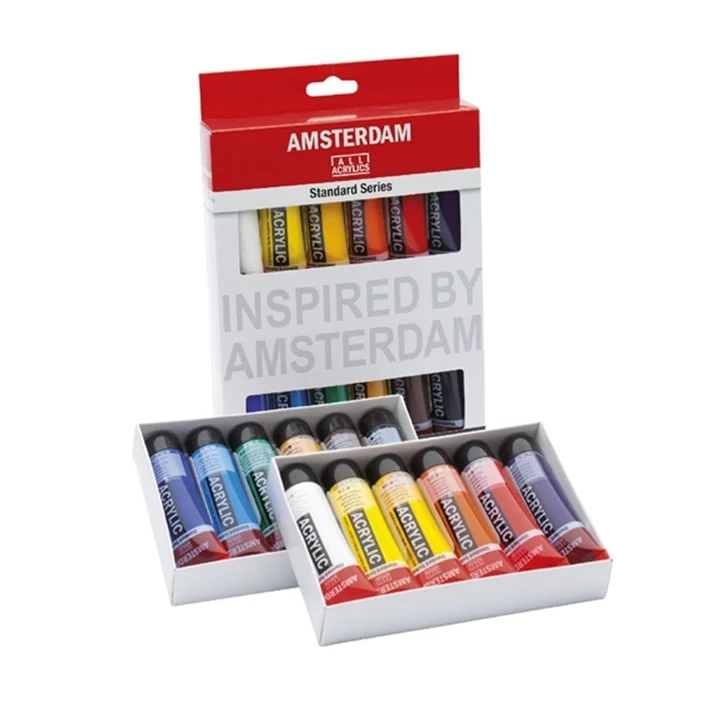 Комплект акрилни бои AMSTERDAM STANDARD SERIES - 12x20ml