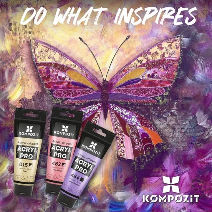 Комплект акрилни бои ACRYL PRO METALLIC