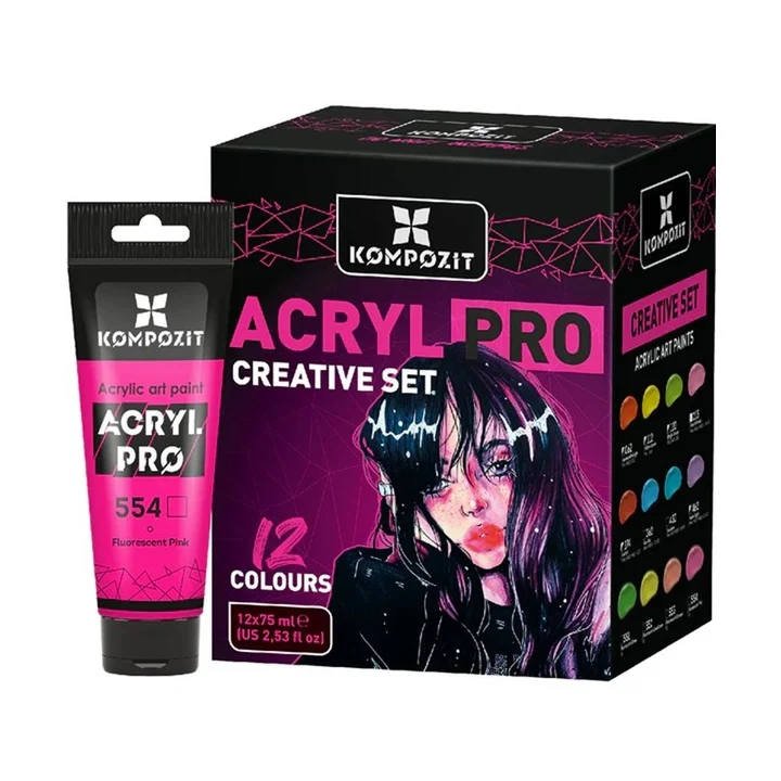 Комплект акрилни бои ACRYL PRO CREATIVE