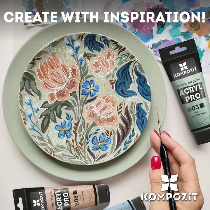 Комплект акрилни бои ACRYL PRO Kompozit Pastel