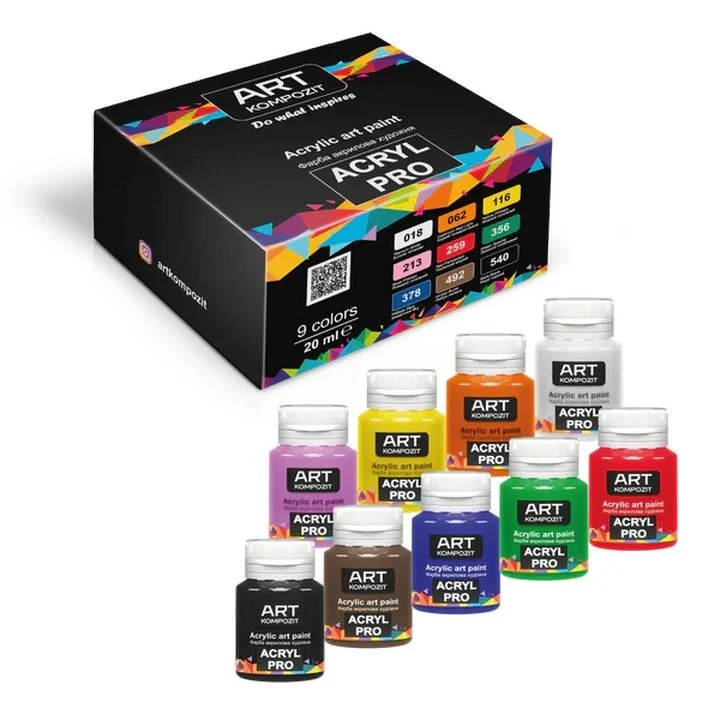 Комплект акрилни бои ACRYL PRO Kompozit
