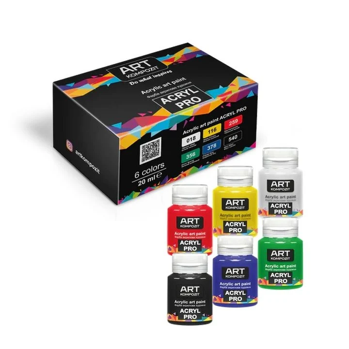 Комплект акрилни бои ACRYL PRO Kompozit