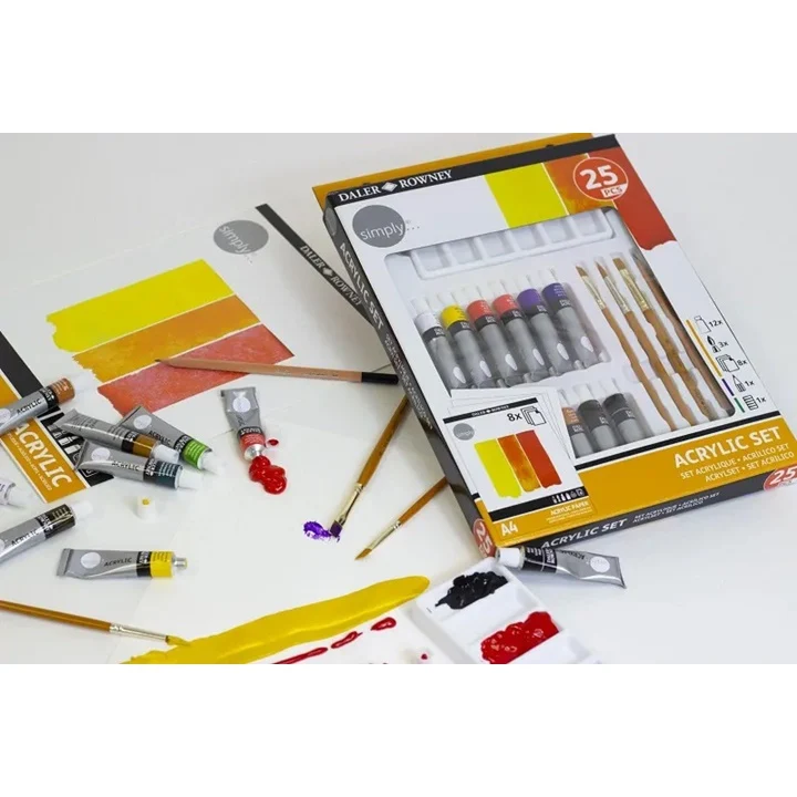Комплект акрил с аксесоари Daler Rowney 25 бр.