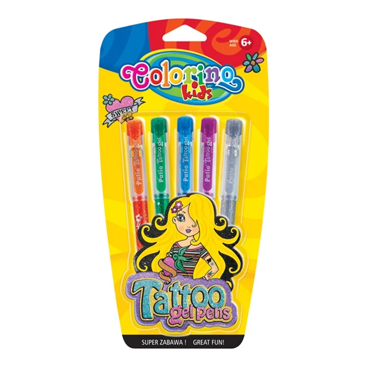 Гел писалки за татуировки Colorino 5 бр.