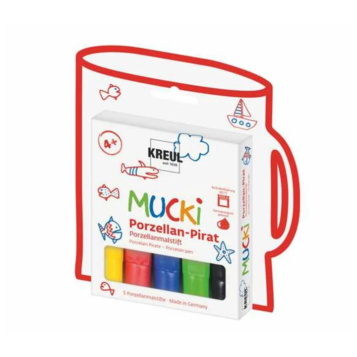 Флумастери за порцелан MUCKI KREAUL 5 броя