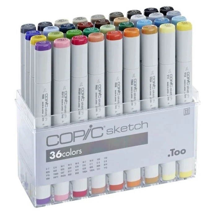 Флумастери COPIC Sketch - комплект от 36 броя
