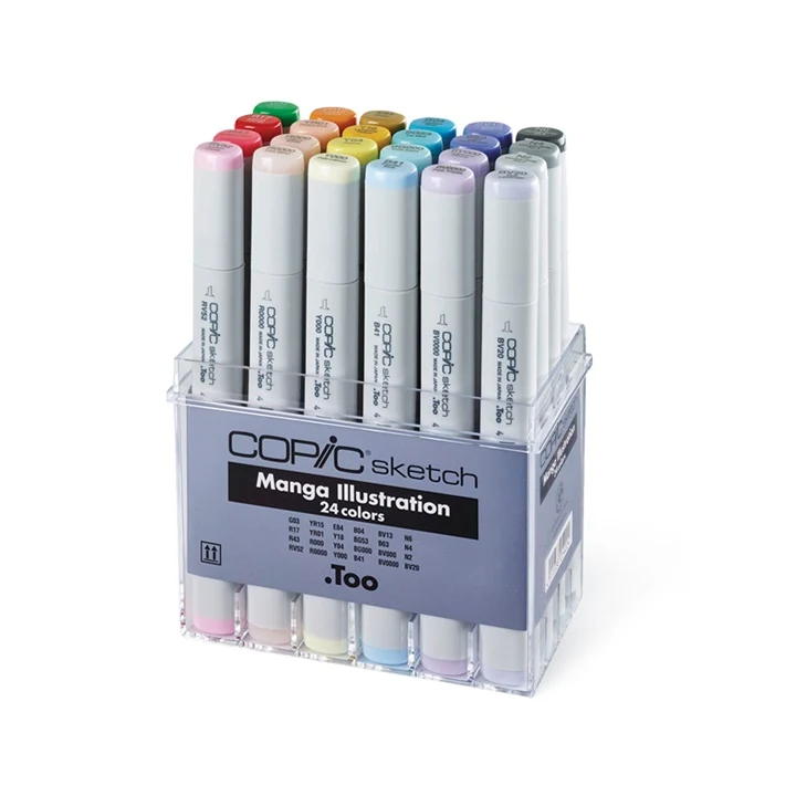 Флумастери COPIC Manga Illustration - комплект от 24 броя