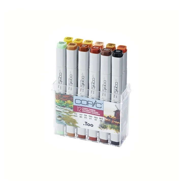 Флумастери COPIC Classic Autumn Colours - комплект от 12 броя