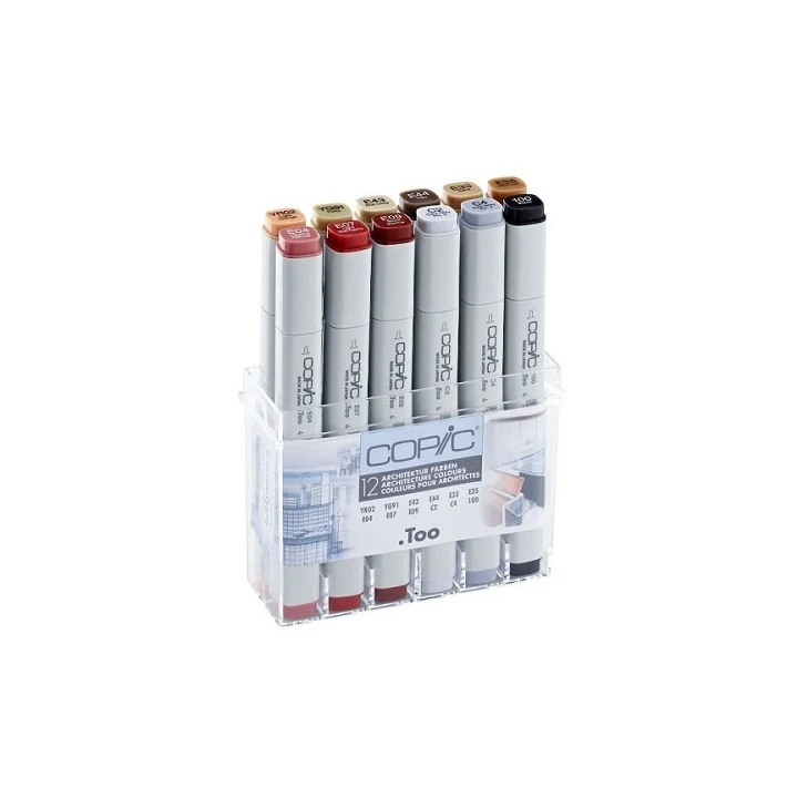 Флумастери COPIC Classic Architecture Colours - комплект от 12 броя