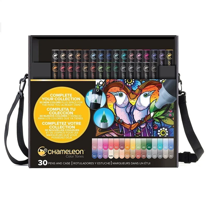 Флумастери Chameleon - комплект от 30 броя Deluxe