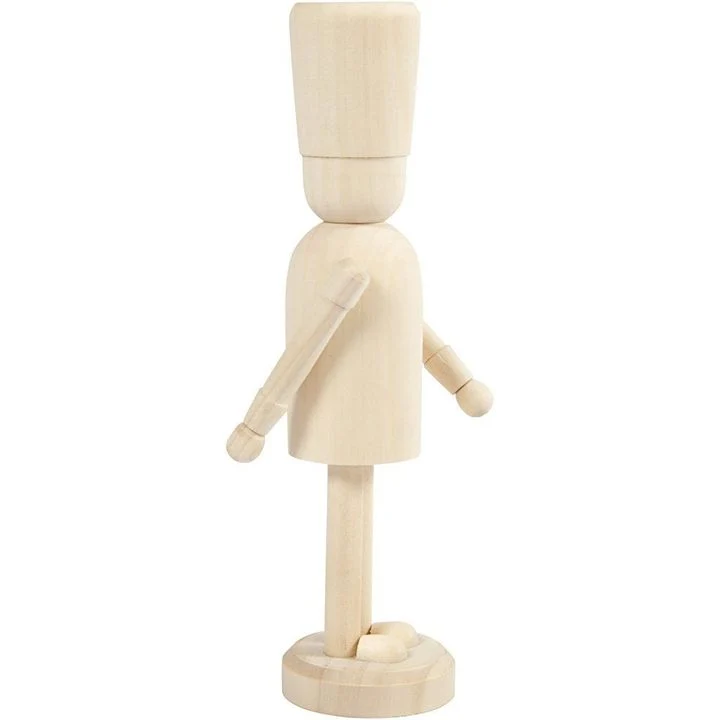 Drevená postavička na dekorovanie - Luskáčik 18 cm