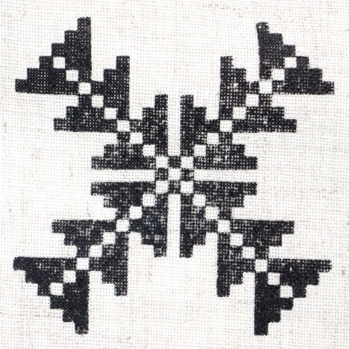 Drevená pečiatka ROSA TALENT č. 3 Geometry 9x9 cm