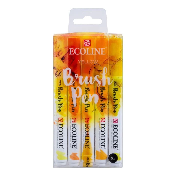 Акварелни писалки Ecoline Brush Pen Yellow