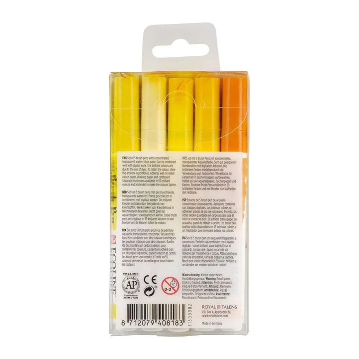 Акварелни писалки Ecoline Brush Pen Yellow