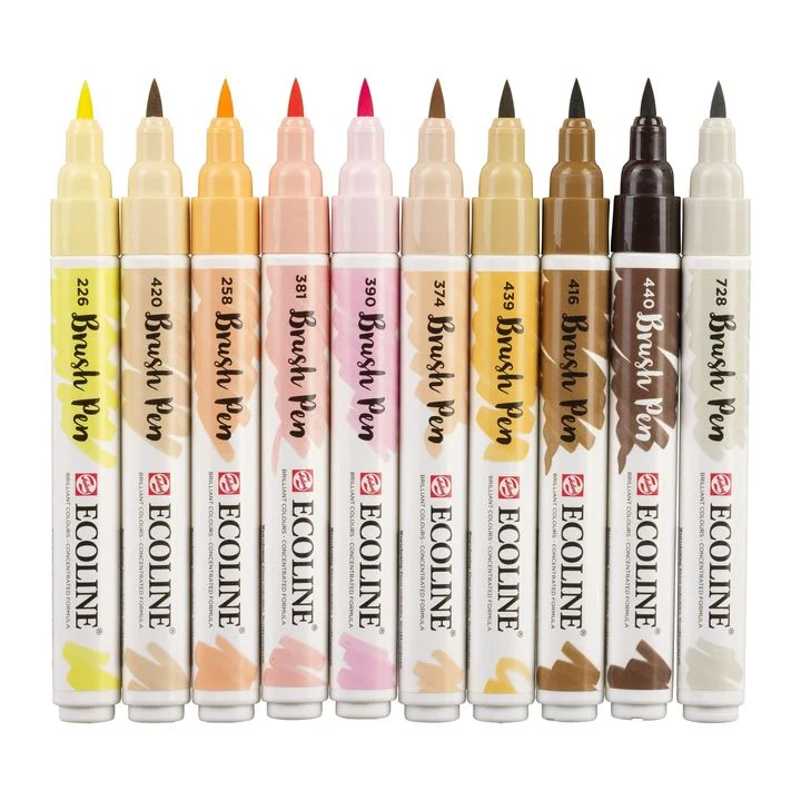 Акварелни писалки Ecoline Brush Pen Skin