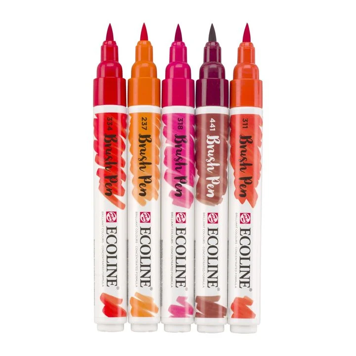Акварелни писалки Ecoline Brush Pen Red