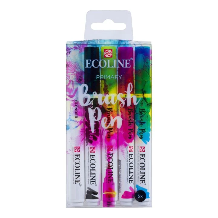 Акварелни писалки Ecoline Brush Pen Primary